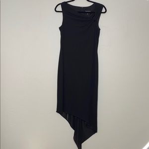 David Meister asymmetrical black dress
